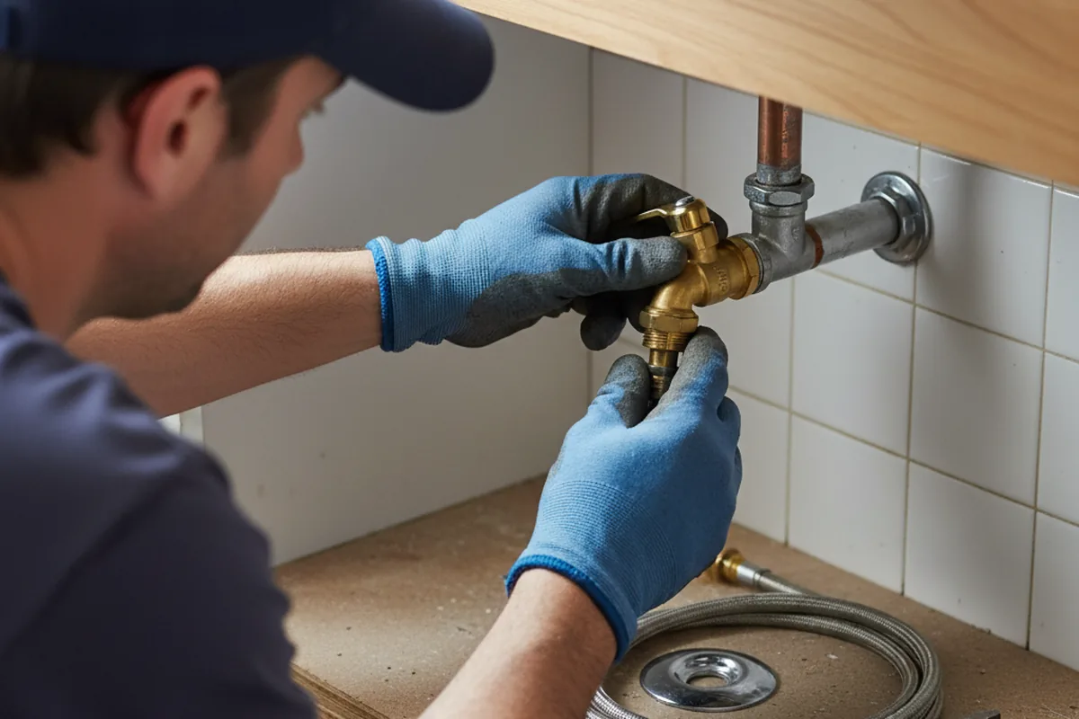Shutoff valve and fitting work during Faucet and Fixture Repair in Hopedale
